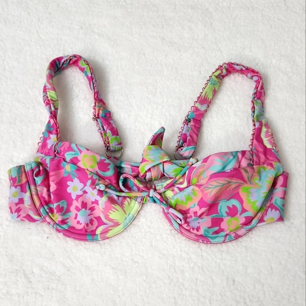 New!For Love and Lemons Lizzy floral Underwire‎ Swim Top